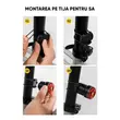Stop bicicleta spate inteligent LED cu senzor frana si lumina, 5 moduri de iluminare, 30 lumeni, baterie 400 mAh, incarcare USB tip C, potrivire universala inclusiv trotineta, scuter, bicicleta electrica, e-bike, rezistent la apa