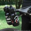 Suport bidon apa bicicleta, dublu, MTB, BMX, prindere sub sa, ultra usor, aluminiu, West Biking, negru