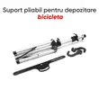 Suport depozitare bicicleta, capacitate max 30 kg, stand reparatii, potrivire universala inclusiv MTB, pliabil