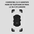 Suport telefon bicicleta, motocicleta, trotineta, scuter, bicicleta electrica, e-bike, MTB, compatibil cu telefoane pana la 18.3 cm lungime, rotativ 360 grade, montare ghidon, rezistent la apa
