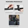 Suport telefon bicicleta, motocicleta, trotineta, scuter, bicicleta electrica, e-bike, MTB, compatibil cu telefoane pana la 18.3 cm lungime, rotativ 360 grade, montare ghidon, rezistent la apa