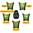 Vesta reflectorizanta bicicleta cu lumina LED si telecomanda, bretele ajustabile, ciclism, alergare, nylon, material tesatura Oxford, rezistenta la apa