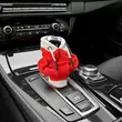 Husa schimbator viteze tip hanorac cu gluga, accesoriu auto, decoratiune masina, material textil, potrivire universala, model Craciun