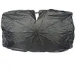 Parasolar auto retractabil 135 x 79 cm, tip umbrela, pliabil, protectie ridicata UV, poliester premium 210T + ABS, husa depozitare, pentru parbriz auto, Roll Fast, argintiu + negru