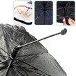 Parasolar auto retractabil 143 x 86 cm, tip umbrela, pliabil, protectie ridicata UV, poliester premium 210T + ABS, husa depozitare, pentru parbriz auto, Roll Fast, argintiu + negru