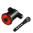 Stop bicicleta inteligent cu senzor de frana si lumina, 12 LED-uri, 7 moduri de iluminare, potrivire universala inclusiv pentru MTB, indicator baterie, incarcare USB, autonomie baterie max 30 ore, plastic ABS, rezistent la apa, West Biking, negru