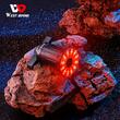 Stop bicicleta inteligent cu senzor de frana si lumina, 12 LED-uri, 7 moduri de iluminare, potrivire universala inclusiv pentru MTB, indicator baterie, incarcare USB, autonomie baterie max 30 ore, plastic ABS, rezistent la apa, West Biking, negru