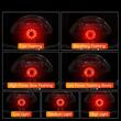 Stop bicicleta inteligent cu senzor de frana si lumina, 12 LED-uri, 7 moduri de iluminare, potrivire universala inclusiv pentru MTB, indicator baterie, incarcare USB, autonomie baterie max 30 ore, plastic ABS, rezistent la apa, West Biking, negru