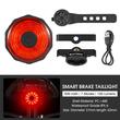 Stop bicicleta inteligent cu senzor de frana si lumina, 12 LED-uri, 7 moduri de iluminare, potrivire universala inclusiv pentru MTB, indicator baterie, incarcare USB, autonomie baterie max 30 ore, plastic ABS, rezistent la apa, West Biking, negru
