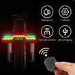 Stop spate bicicleta, 42 LED-uri, 6 moduri de iluminare si telecomanda wireless, potrivire universala inclusiv MTB, prindere tija, incarcare USB, autonomie baterie 40 ore, plastic ABS, rezistent la apa, 11 x 4.8 x 2.9 cm, West Biking, negru