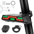 Stop spate bicicleta, 42 LED-uri, 6 moduri de iluminare si telecomanda wireless, potrivire universala inclusiv MTB, prindere tija, incarcare USB, autonomie baterie 40 ore, plastic ABS, rezistent la apa, 11 x 4.8 x 2.9 cm, West Biking, negru