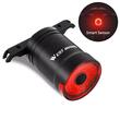 Stop bicicleta cu LED, 6 moduri de iluminare, senzor de frana si de lumina, mod operare automat sau manual, incarcare USB, prindere sub sa, potrivire universala, plastic ABS, rezistent la apa, West Biking, negru
