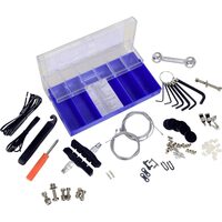 Trusa scule bicicleta pentru reparatii, Fischer, 100 piese