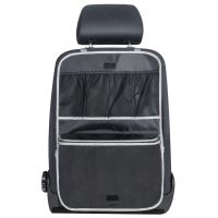 Organizator scaun auto cu geanta de racire, 40x59 cm, prindere pe tetiere, 4 buzunare plasa, pliabil, curea de transport, Walser, negru