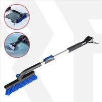 Racleta telescopica cu perie auto, rotativa, Walser, 77.5 - 100 cm, negru-albastru