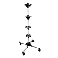 Suport anvelope vertical pentru 4 cauciucuri cu pana la 225 mm latime, cu roti pivotante