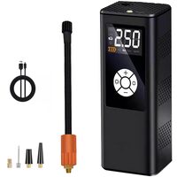 Mini compresor auto, portabil, digital, Roll Fast, 150 PSI, 40L/min, 2x2000 mAh, USB Type-C, negru = DELISTAT