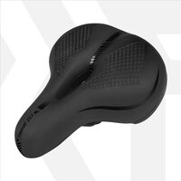 Sa bicicleta confortabila cu 2 stopuri reflectorizante rosu si galben pentru MTB, Silica gel, respirabila, anti-alunecare, impermeabila, rezistenta la socuri si uzura, 25 x 20 x 9 cm, plastic/PVC+otel, West Biking, negru