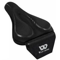 Husa sa bicicleta de oras si MTB cu buzunar depozitare, Silica gel si spuma de memorie, prindere velcro, protectie ploaie si praf, anti-alunecare, rezistenta la socuri, 28 x 18 x 2 cm, neopren, West Biking, negru