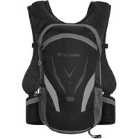 Rucsac drumetie, ciclism, ultra usor, impermeabil, buzunar sistem hidratare, material respirabil, suport casca, 16L, West Biking, negru cu gri