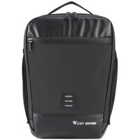 Geanta trotineta, bicicleta, multifunctionala, impermeabila, West Biking, 7.3 L, negru