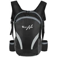 Rucsac bicicleta impermeabil, buzunar sistem hidratare, 15L, pliabil, 42 x 26 x 15 cm, West Biking, negru cu gri