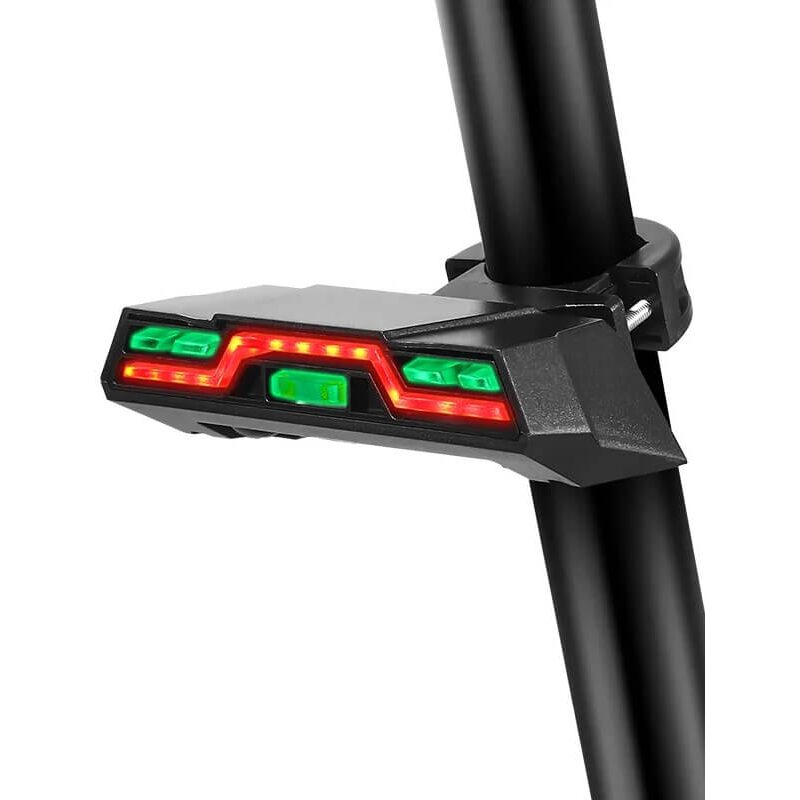 Stop spate bicicleta, 42 LED-uri, 6 moduri de iluminare, potrivire universala inclusiv MTB, prindere tija, incarcare USB, autonomie baterie 40 ore, plastic ABS, rezistent la apa, 11 x 4.8 x 2.9 cm, West Biking, negru