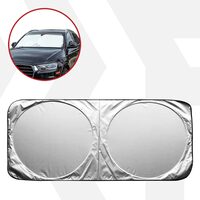 Parasolar parbriz 170 x 95 cm, pliabil, poliester premium 240T, protectie ridicata UV, pentru parbriz auto, Roll Fast, argintiu