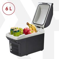 Lada frigorifica auto portabila AEG BK6, 12V, functie de racire si incalzire, capacitate 6L, suport pahare, curea de transport 37 x 18 x 28.5 cm