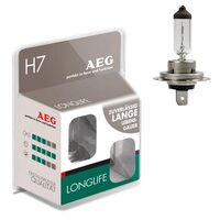 Becuri auto far faza lunga si scurta AEG, H7 Longlife, 55W, 12V, 2 buc