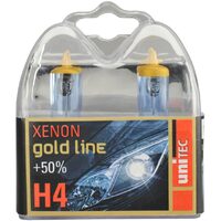 Set 2 becuri auto faruri Xenon Gold H4, Unitec 