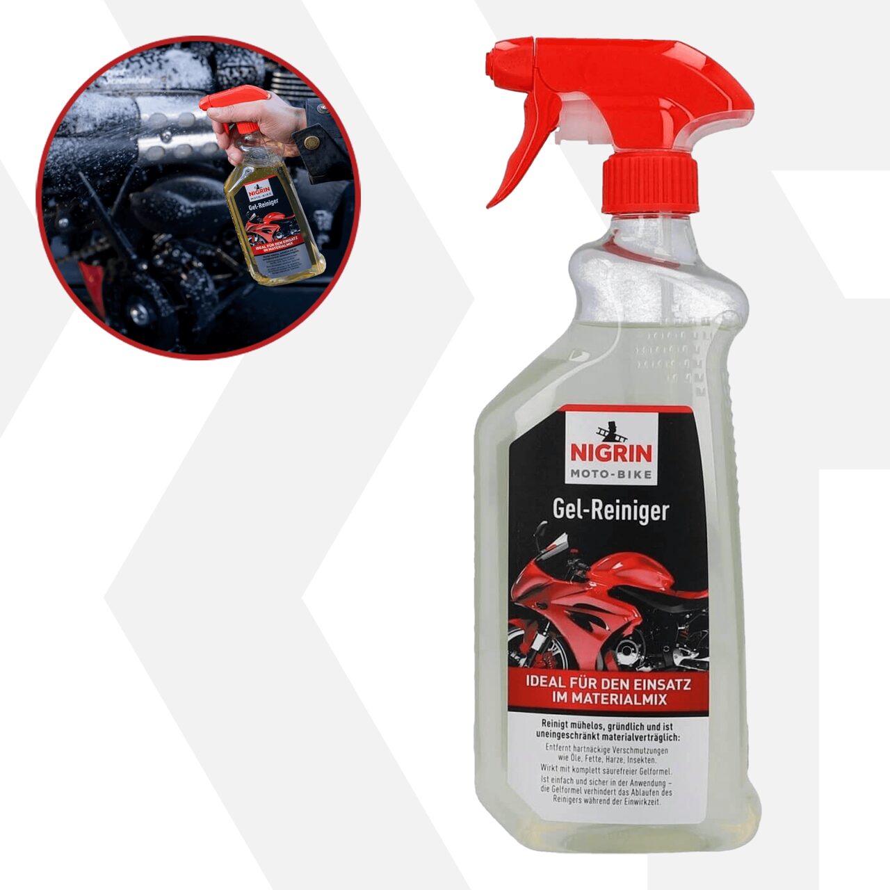 Gel curatare motocicleta, Nigrin Moto-Bike, 750 ml