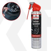 Spray lubrifiere lant motocicleta cu aplicator, Nigrin Moto-Bike, 400 ml