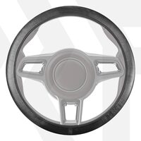 Husa volan anti-alunecare Soft Grip Canvas, Walser, diametru 38 cm, negru