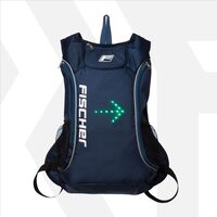 Rucsac pentru bicicleta si trotineta cu functie led semnalizare integrata, incarcare USB, baterie reincarcabila 500 mAh, telecomanda wireless, Fischer