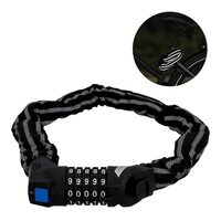Antifurt bicicleta lant reflectorizant, Fischer, cu cifru, lungime 80 cm, grosime veriga otel 8 mm