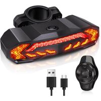 Stop bicicleta spate cu alarma antifurt si telecomanda wireless, West Biking, senzor vibratii si frana, 12.5 x 5 x 2.7 cm, negru