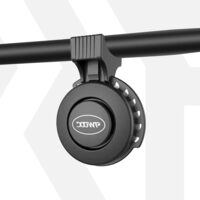 Sonerie bicicleta cu telecomanda, 120 dB, 4 sunete alarma sonerie, incarcare USB, prindere ghidon, rezistent la apa, potrivire trotineta, scuter, bicicleta electrica, e-bike, MTB, negru