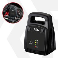 Redresor auto AEG LG8, pentru baterii 12V, 8A, 2 Ah - 80 Ah, LED, acumulatori plumb-acid (SLA) si GEL, negru