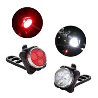 Set lumini bicicleta far si stop cu LED, fata si spate, 4 moduri de iluminare, 20 + 10 lumeni, baterie 500 mAh si incarcare USB, potrivire universala inclusiv trotineta, scuter, bicicleta electrica, e-bike