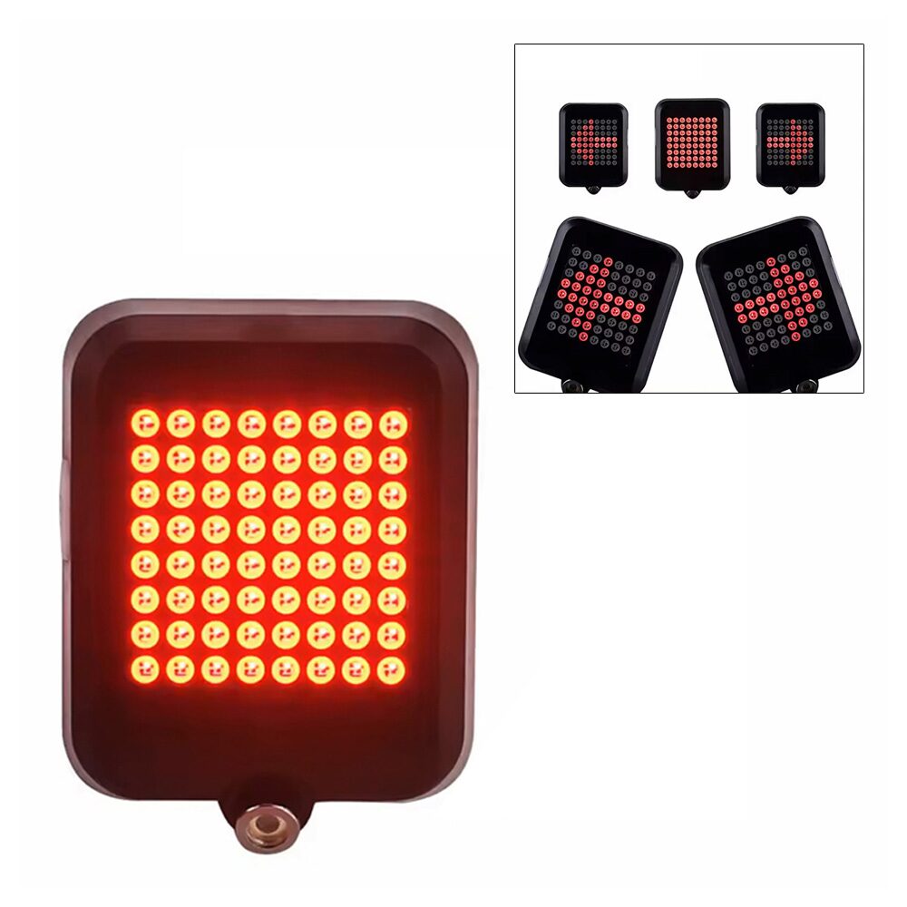 Stop bicicleta spate inteligent LED, senzor directie, 8 moduri de iluminare, baterie 1200 mAh cu incarcare USB, potrivire universala inclusiv trotineta, scuter, bicicleta electrica, e-bike, rezistent la apa, lumina bicicleta spate