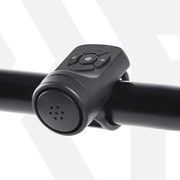 Claxon bicicleta, alarma antifurt, sonerie 140 dB, baterie 200 mAh cu incarcare USB, potrivire universala inclusiv trotineta, scuter, bicicleta electrica, e-bike, prindere ghidon, rezistent la apa