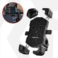Suport telefon bicicleta, motocicleta, trotineta, scuter, bicicleta electrica, e-bike, MTB, compatibil cu telefoane pana la 18.3 cm lungime, rotativ 360 grade, montare ghidon, rezistent la apa
