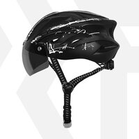 Casca bicicleta ciclism, viziera detasabila magnetica, aerodinamica, canale de ventilatie, sistem de reglare, marimea L (56-61 cm), EPS+PC