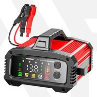 Redresor auto profesional, digital cu microprocesor, functie pornire, Foxsur, 12V 25A 24V 15A, inteligent cu 8 moduri operare, functie de reparare prin impulsuri, tehnologie Switchmode, ecran LCD, auto, moto, camion, barca