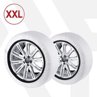 Lanturi auto textile pentru zapada, huse antiderapante, material rezistent 3D, Premium Ultra Grip Marimea XXL, Walser, set 2 buc, alb