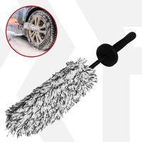 Perie Curatare Jante Auto din Microfibre, Roll Fast, lungime 44 cm, cap perie 22 cm