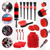 Kit Curatare Auto Set 20 de piese, Detailing, interior si exterior, Roll Fast, geanta transport si depozitare