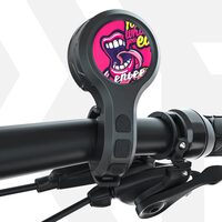 Sonerie bicicleta, alarma antifurt, claxon 130 dB, 3 sunete ajustabile, incarcare USB, prindere ghidon, rezistenta la apa, negru