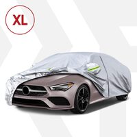 Prelata auto Premium XL, PEVA impermeabil, aluminiu pentru protectie UV, captuseala bumbac, 5330 x 1780 x 1200 mm, fermoar usa sofer, gri, Roll Fast